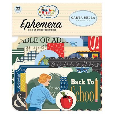 Carta Bella School Days Die Cuts - Ephemera